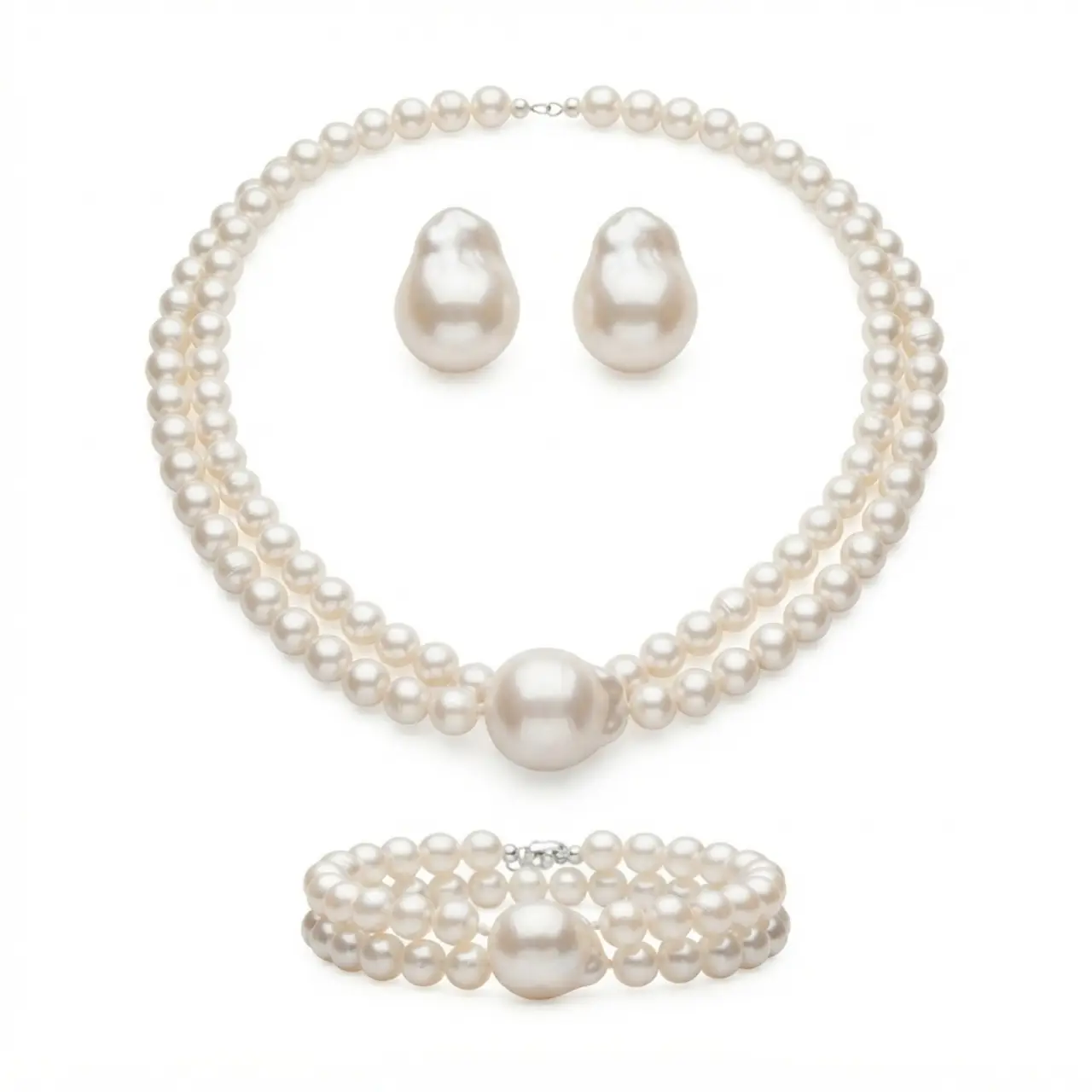 Parure Perle Blanche